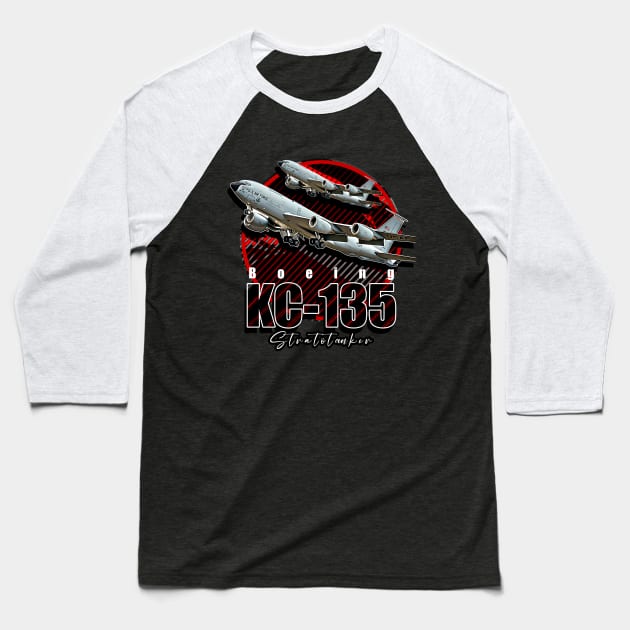 Boeing KC-135 Stratotanker Heavy Aircraft Baseball T-Shirt by aeroloversclothing